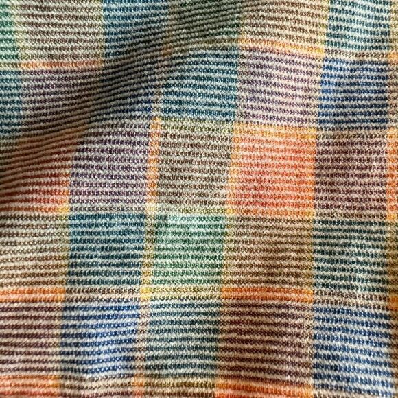 The Territory Ahead Corduroy Button Shirt Plaid size XL Cropped Distressed - Picture 3 of 8